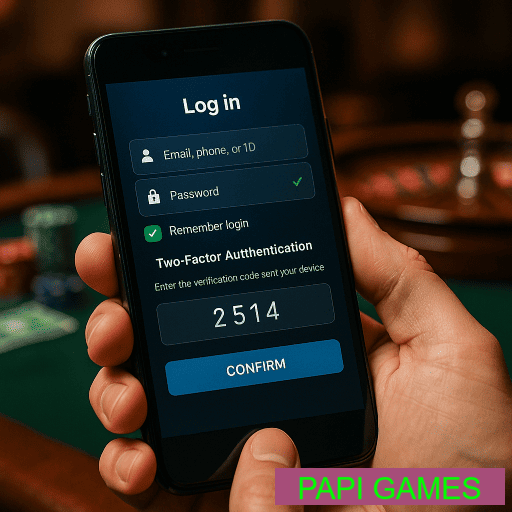 Figura 2 do login da PAPI GAMES